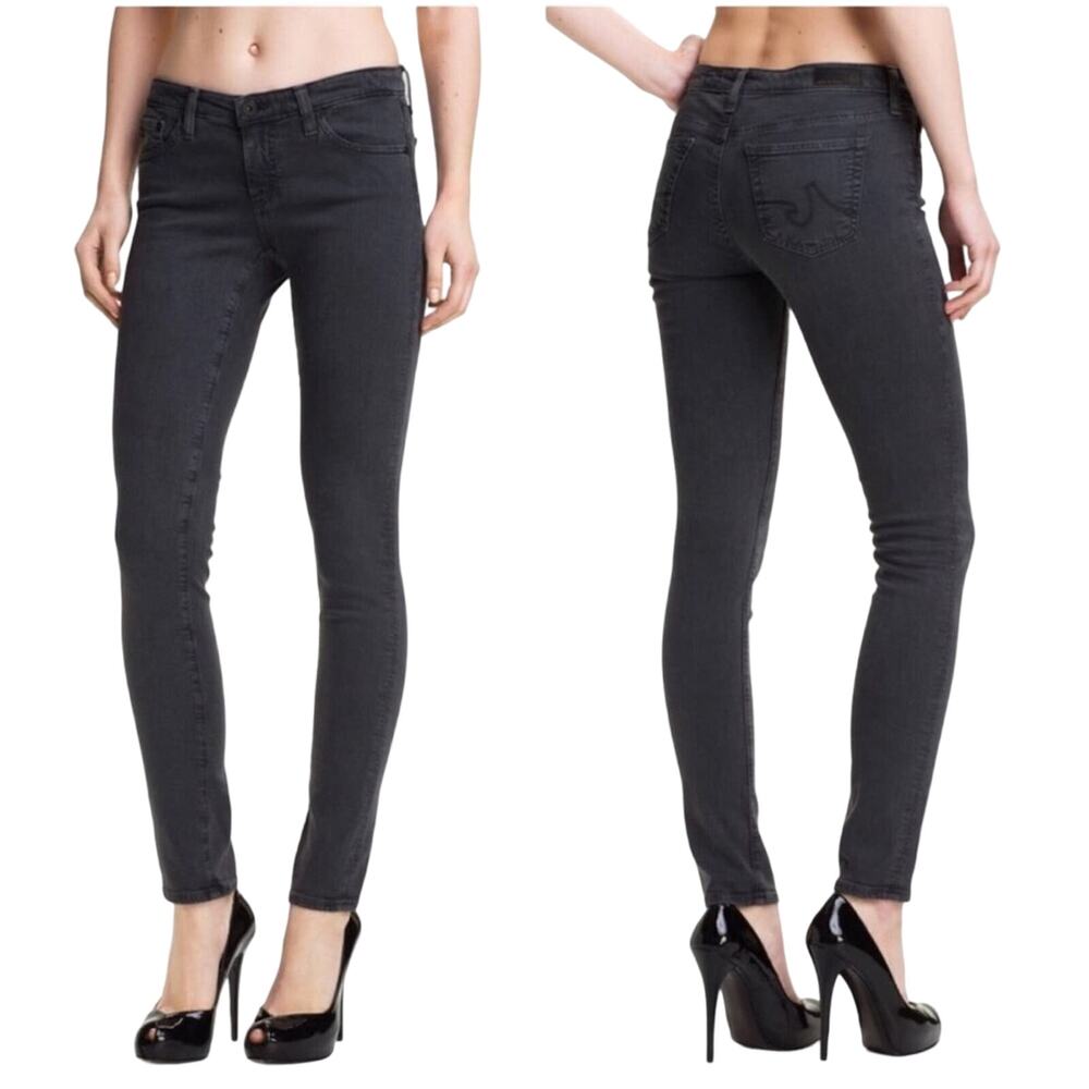 AG Adriano Goldschmied The Jegging Super Skinny Fit Jeans Size 29 Black Gray